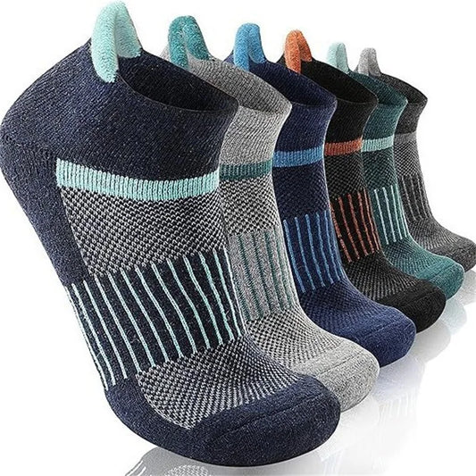 6 Pairs Merino Wool Ankle Running & Hiking Socks – Breathable, Cushioned, Compression Support for Women & Men