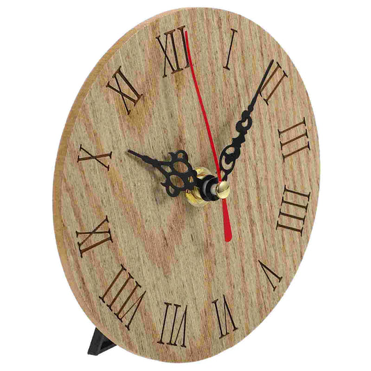 Retro Wooden Wall Clock – Vintage Silent Quartz Clock for Home & Garden Decor