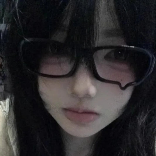 Anime Y2K Cosplay Glasses – Teardrop Eyewear Jewelry Accessory (Lensless, Unisex)