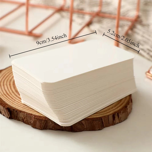 100pcs Color Kraft Double-Sided Cards – DIY Mini Message & Greeting Card Set