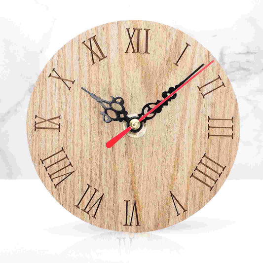 Retro Wooden Wall Clock – Vintage Silent Quartz Clock for Home & Garden Decor