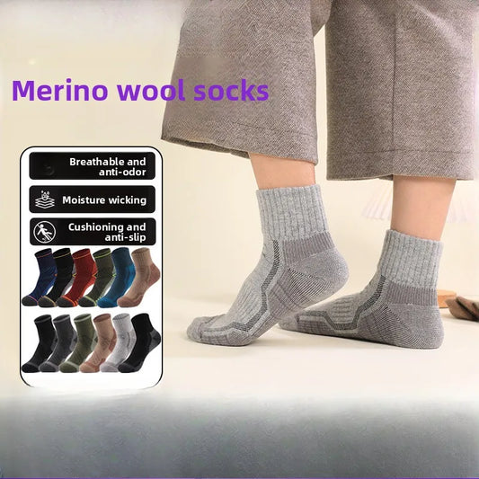 Merino Wool Thermal Socks – Thick Compression Sports Socks for Skiing, Hiking, & Winter Wear