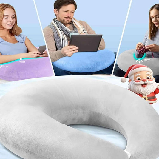 Elbow Pillow – U-Shape Ergonomic Lap Cushion for Travel, Reading, and Sofa Comfort