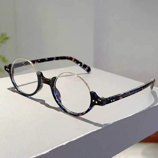 KAMMPT Vintage Oval Glasses – Blue Light Blocking Semi-Metal Eyewear for Men & Women