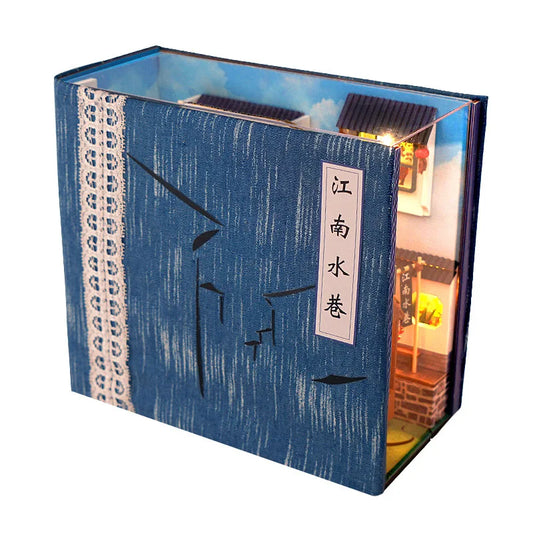 DIY Book Nook Dollhouse Miniature Kit – Wooden Shelf Insert for Bookshelf Decoration