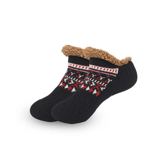 1 Pair Warm Winter Non-Slip Floor Socks – Soft Indoor Slipper Socks for Women & Men