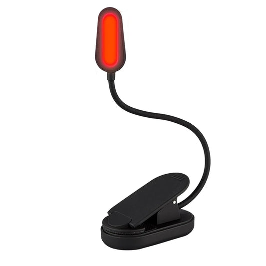 620nm Red Clip-On Book Light – Rechargeable No Blue Light Reading Lamp for Eye Care & Migraine Relief