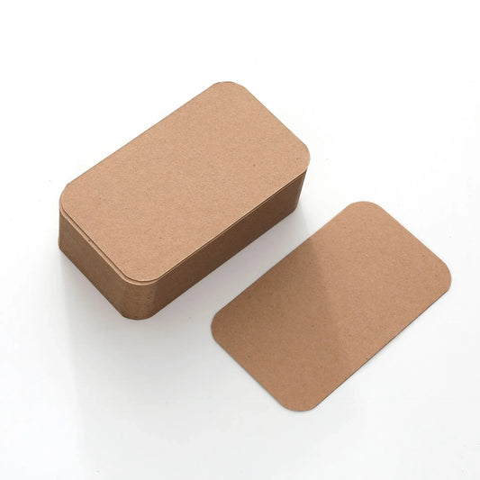 100pcs Color Kraft Double-Sided Cards – DIY Mini Message & Greeting Card Set