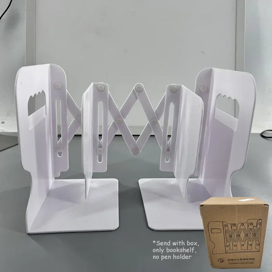 2-Color Retractable ABS Book Stand – Adjustable Bookshelf & File Holder for Students
