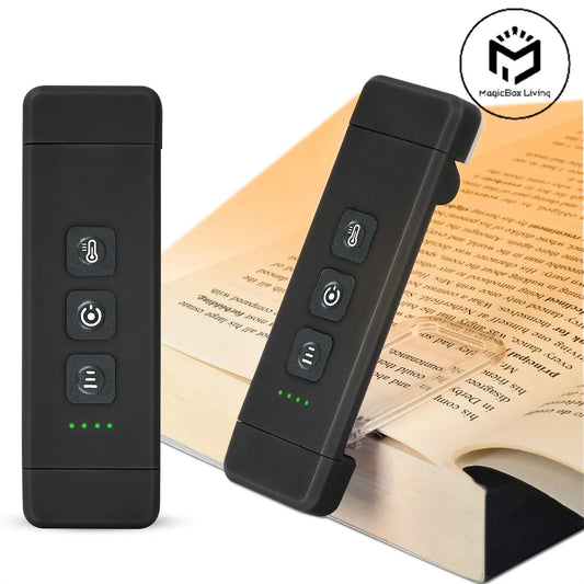 Clip-On Bookmark Book Light with Timer – USB Rechargeable Mini LED Reading Lamp